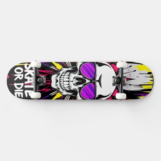 Skateboard Deck 'VIN' - Punk Grunge - SKATE OR DIE (Horizontaal)