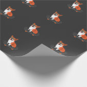 Skateboard Dog Corgi Sunbribril Skater Puppy Cadeaupapier (Hoek)