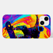 Skateboard door kleuren Case-Mate iPhone case (Achterkant (horizontaal))