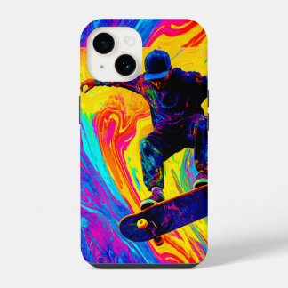Skateboard Door Kleuren iPhone 14 Hoesje
