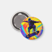 Skateboard Door Kleuren Magneet (Voorkant / Achterkant)