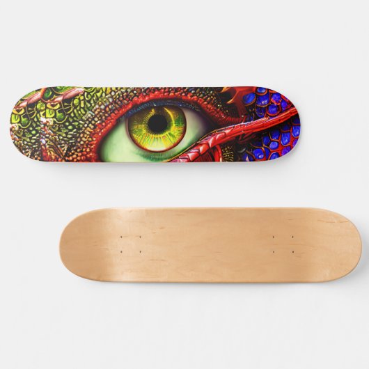 Skateboard Dragon Retro Cool Eye (Horizontaal)