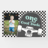 Skateboard Een Cool Dude Verjaardag Foto Spandoek (Horizontaal)