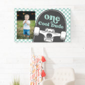 Skateboard Een Cool Dude Verjaardag Foto Spandoek (Insitu)