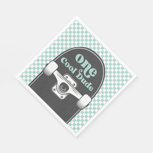 Skateboard Een Cool Dude Verjaardag Servet (Hoek)