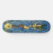skateboard  Elegant Blue lady (Horizontaal)