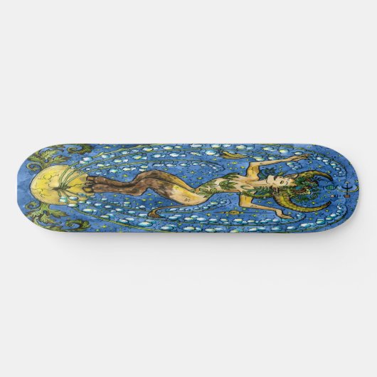 skateboard Elegant Blue lady (Horizontaal)