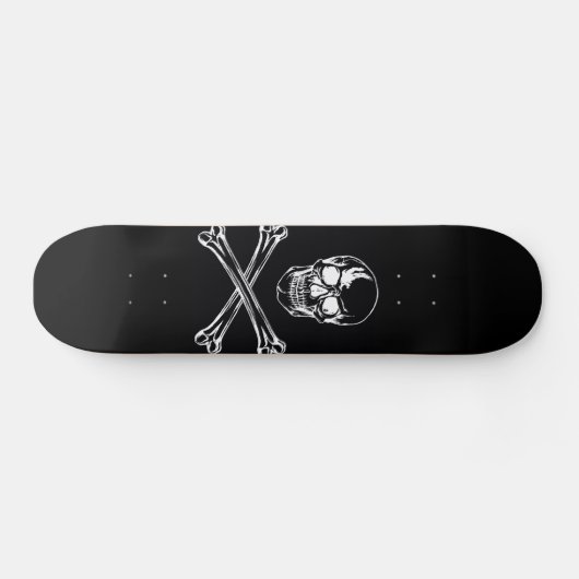 Skateboard en Crossbones (Horizontaal)