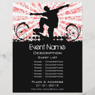Skateboard Evenement Promotie Flyer