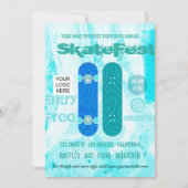 Skateboard Event Advertisement voegt foto en logo  Kaart (Voorkant)
