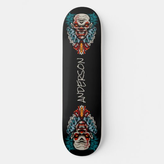 skateboard Evil Scary Clown Terror Halloween (Voorkant)