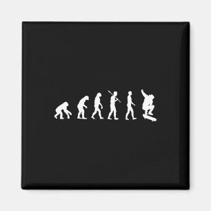 Skateboard Evolutie - Skateboarden Cadeau Shirt Magneet