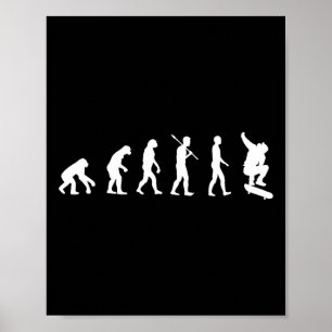 Skateboard Evolutie - Skateboarden Cadeau Shirt Poster