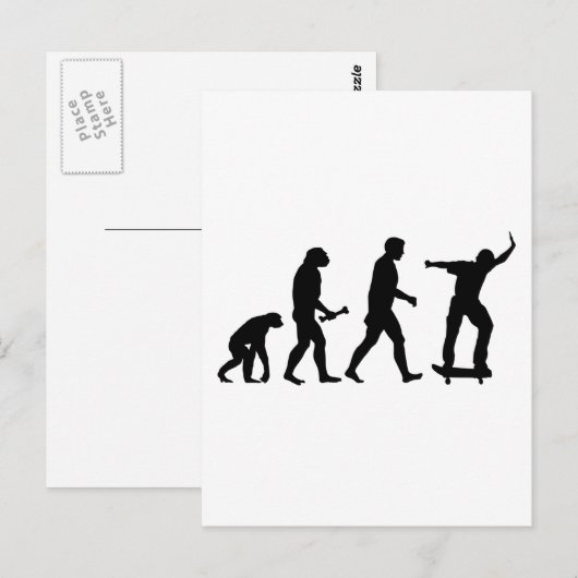 Skateboard Evolution Briefkaart (Voorkant / Achterkant)