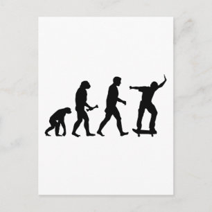 Skateboard Evolution Briefkaart