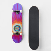 Skateboard Explosion in Pink Blue en Red (Voorkant)