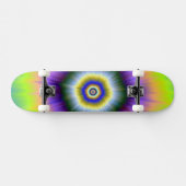 Skateboard Explosion in Yellow and Violet (Horizontaal)