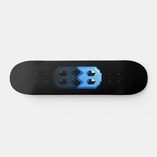 Skateboard fan art Pac-Man Black Blue (Horizontaal)