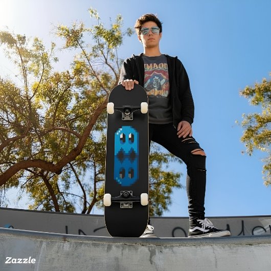 Skateboard fan art Pac-Man Black Blue
