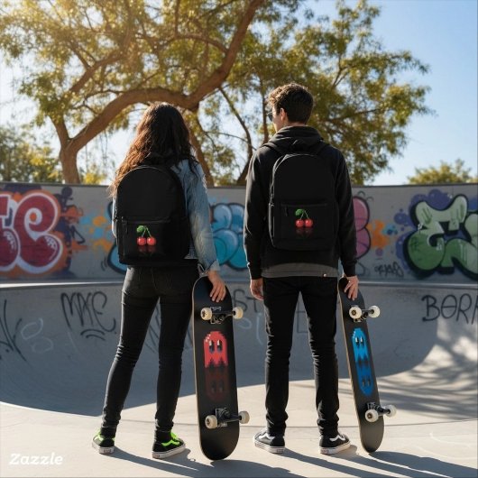 Skateboard fan art Pac-Man Black Blue