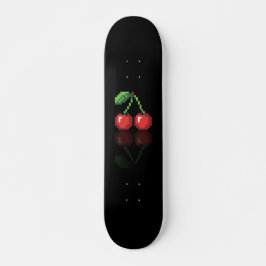 Skateboard fan art Pac-Man pixel zwarte kers