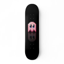Skateboard fan art Pac-Man spot roze zwart