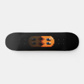 Skateboard fan art Pac-Man Zwarte Oranje (Horizontaal)