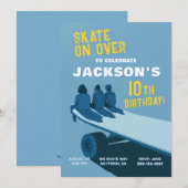 Skateboard Feest Verjaardagsuitnodigingen Kaart (Voorkant / Achterkant)