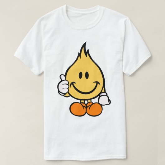 Skateboard Flamme Cartoon T-shirt (Design voorkant)