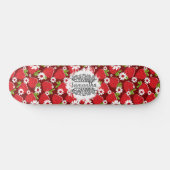 Skateboard Floral en aardbeien (Horizontaal)