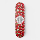 Skateboard Floral en aardbeien (Voorkant)