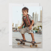 Skateboard foto Grunge Schaats Boy Verjaardagsfees Kaart (Achterkant)