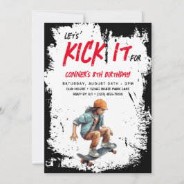 Skateboard foto Grunge Schaats Boy Verjaardagsfees Kaart