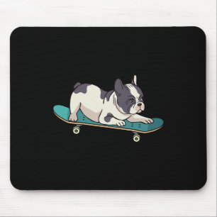 Skateboard Franse Bulldog Skateboarden Hond Muismat