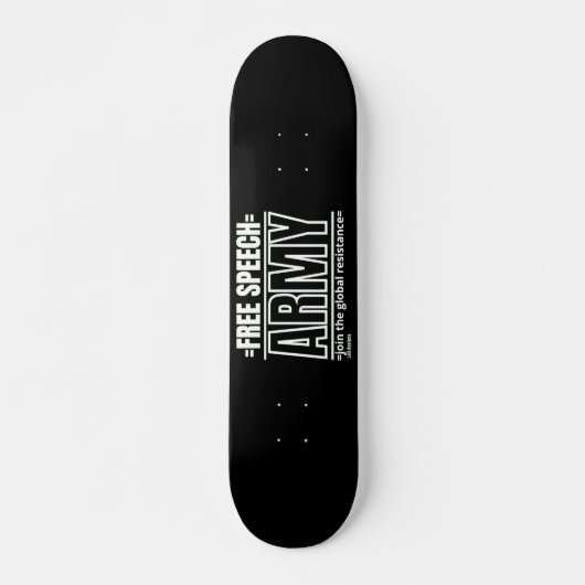 skateboard "FREE SPEECH ARMY 2" (Voorkant)