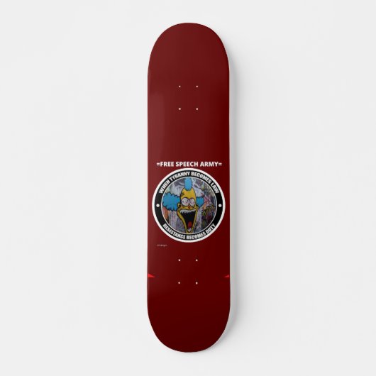 skateboard "FREE SPEECH ARMY 3" (Voorkant)