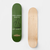 skateboard "FREE SPEECH BABY" (Voorkant)