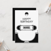 SKATEBOARD GELUKKIGE VERJAARDAG KAART (Voorkant / Achterkant in situ)