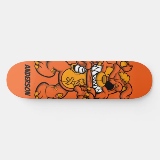 Skateboard Gepersonaliseerd Sinaasappel Ted Zombie (Horizontaal)