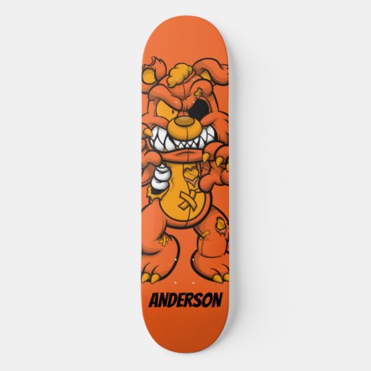 Skateboard Gepersonaliseerd Sinaasappel Ted Zombie (Voorkant)
