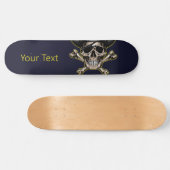 Skateboard | Gepersonaliseerde zwarte piraatschede (Horizontaal)