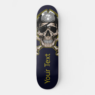 Skateboard   Gepersonaliseerde zwarte schedel