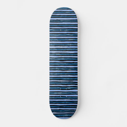 Skateboard, geslepen strepen, Lt. blauw en Blauw Persoonlijk Skateboard (Voorkant)