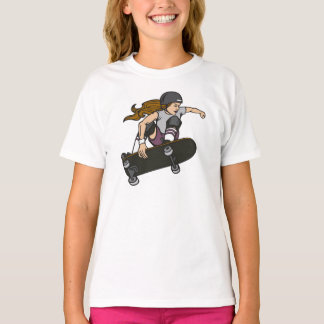 Skateboard Girl Graphic T shirt