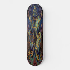 Skateboard Girly 5 Blue Gold Artistic Kikkers