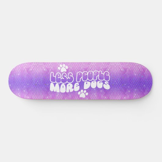 Skateboard Girly Glitter Dogs Positive Wording (Horizontaal)