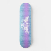 Skateboard Girly Glitter Mermaid Blue Fun Wording (Voorkant)