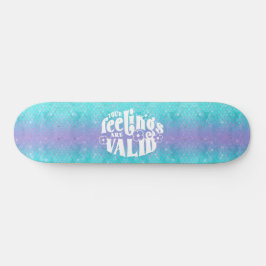 Skateboard Girly Glitter Mermaid Wording