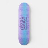 Skateboard Girly Glitter Paarse Fun Wording (Voorkant)