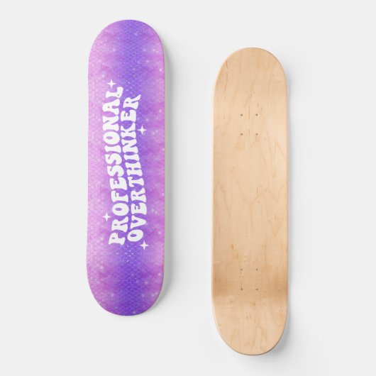 Skateboard Girly Glitter Positive Wording (Voorkant)